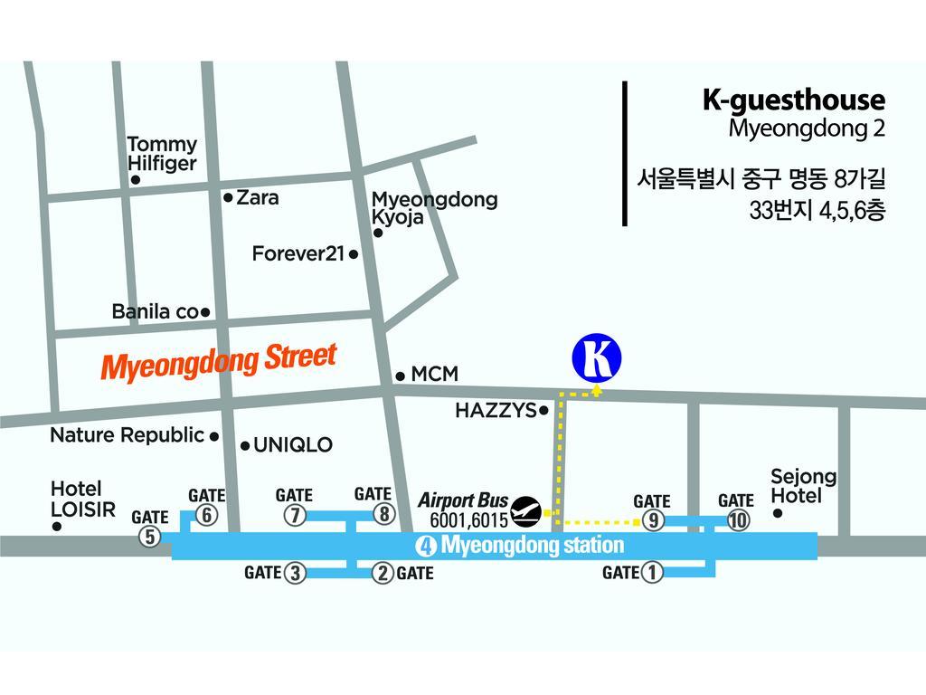 K-Guesthouse Myeongdong 2 Сеул Экстерьер фото